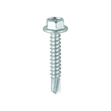 Timco - Metal Construction Light Section Screws - Hex - Self-Drilling - Exterior - Silver Organic (Size 5.5 x 32 - 100 Pieces)