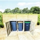 image 2 of Deluxe Pressure Treated Wheelie Bin Store - Triple (3x 240L)