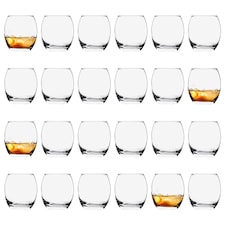 Argon Tableware Tondo Whisky Glasses - 405ml - Pack of 24 | Clear | Clear