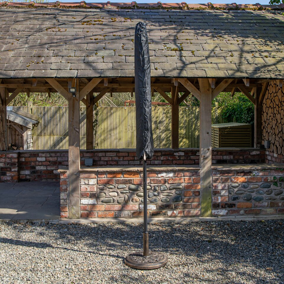 image 1 of 1.55m x 30cm Samuel Alexander Black Havana Heavy Duty Parasol Protective Cover