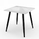 image 1 of 80cm Square Sintered Stone Top Dining Table | White | 1