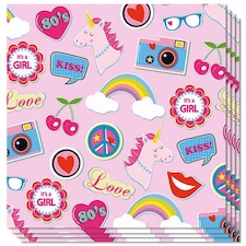 Patches And Pins Pink Premium Decoupage Luncheon Napkins 3 Ply 33cm - Pack of 20