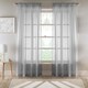 image 1 of Pair of Eden Silver 100% Recycled Voile Panels 229 cm (90 inch) Rod Pocket Panels for Bedroom and Living Room