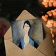 image 3 of Amedeo Modigliani Art Card Young Woman in Blue Portrait