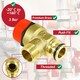 image 3 of SPARES2GO Boiler Pressure Relief Safety Valve 3 Bar 1/2" BSP Male x Push Fit Brass PRV