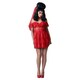 image 1 of Beetlejuice Womens/Ladies Lydia Deetz Bride Costume Set - Red - 4 UK - 6 UK One Size