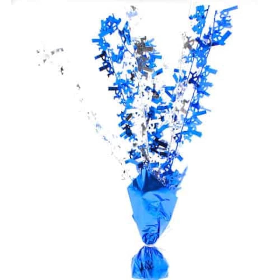 Blue Glitz Happy 1st Birthday Centrepiece