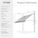 image 6 of Awning with hand crank - pressure fitted , height adjustable | Grey | light grey | 200 x 180 cm | 1