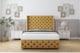 image 2 of Sloomy Luthor Mustard Plush Divan Bed Base No Drawers With 54 Inch Wingback Headboard & 12 Inch Matching Footboard | Gold | Mustard | Single | 1