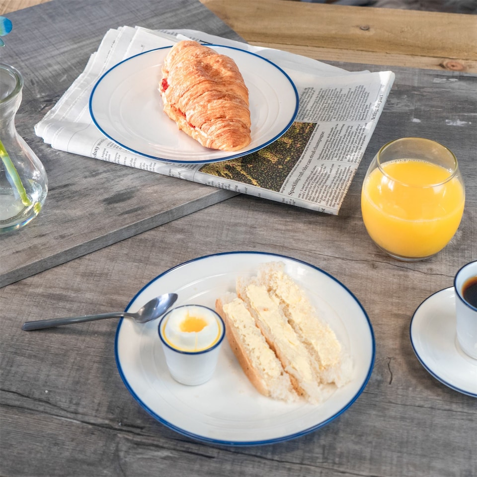 image 1 of Nicola Spring White Farmhouse Side Plates - 16cm - Pack of 6 | White | White