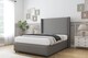 image 3 of Sloomy Stratford Pewter Dumfries Divan Bed Base No Drawers With 54 Inch Wingback Headboard & 12 Inch Matching Footboard | Grey | Pewter | Super King | 1
