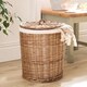 image 1 of Small Wicker Storage Basket with Cotton Lining N/A
