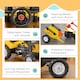 image 4 of HOMCOM Kids Pedal Go Kart, Children Ride on Digger, Ride on Toy Car, Excavator Tractor Digger Dumper for Kids 3 Years, Yellow