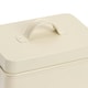 image 5 of Harbour Housewares Cream Vintage Metal Kitchen Flour Canister Kitchen Caddy Kitchen Storage Containers Canisters