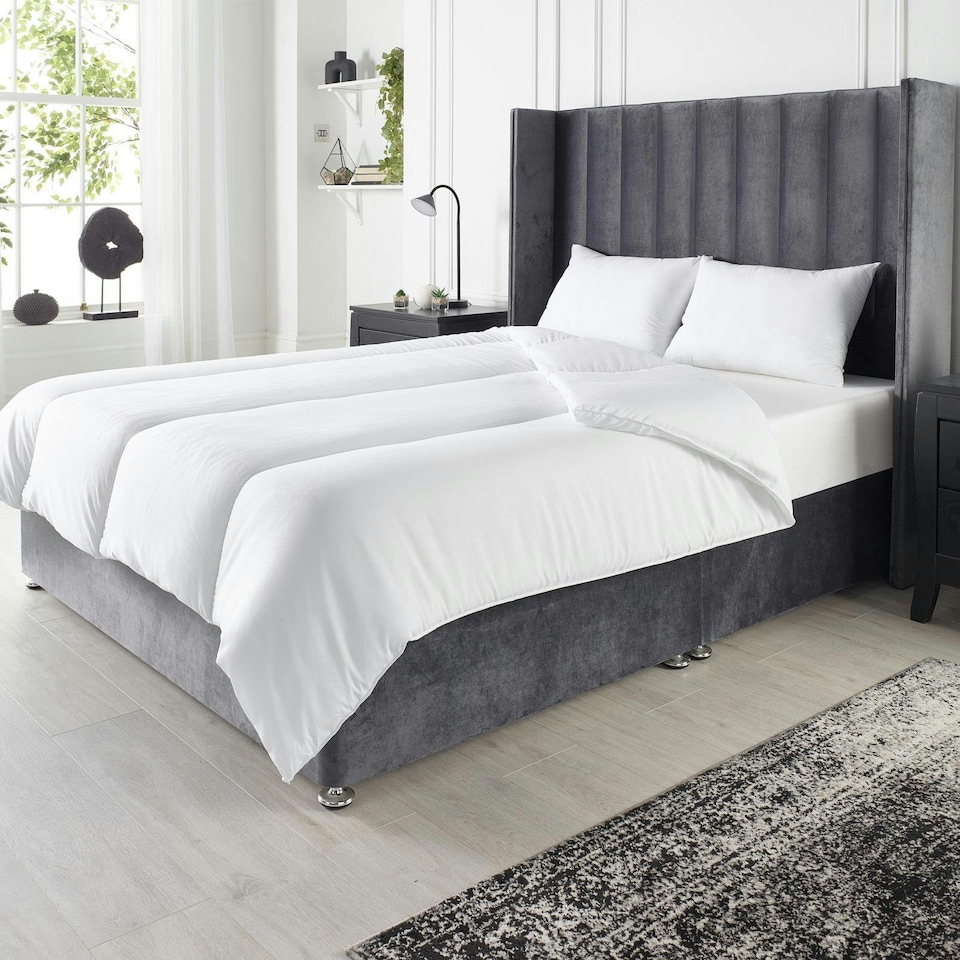 image 1 of OHS Anti-Allergy Soft Filled 10.5 Tog Quilted Duvet, King - White