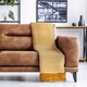 image 3 of Hartley Collection Recycled Cotton Throw in Ochre (70" x 100")