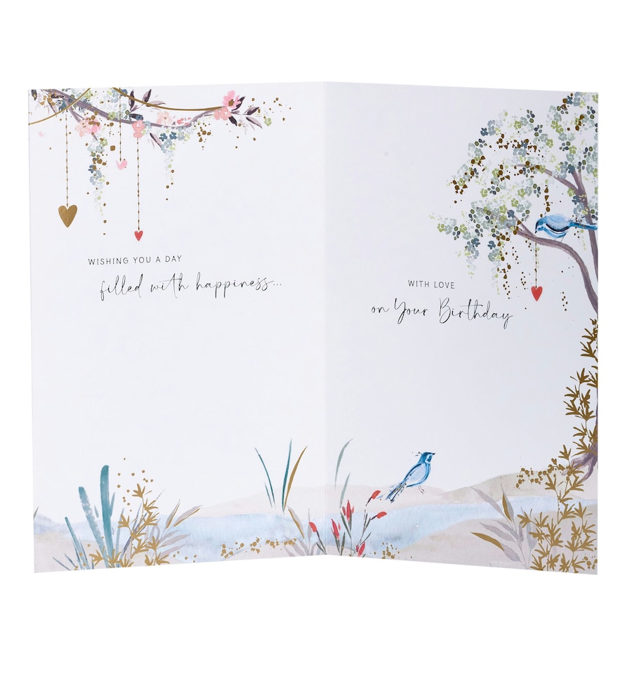 image 1 of Wife Birthday Card - Woodland scene