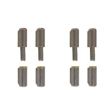 Lift Off Bullet Hinge Weld On Brass Bush 8x40mm Heavy Duty Door Hatch 4PK Silver