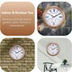 image 6 of Marco Paul 38cm Gold Wall Clock and Thermometer Gold