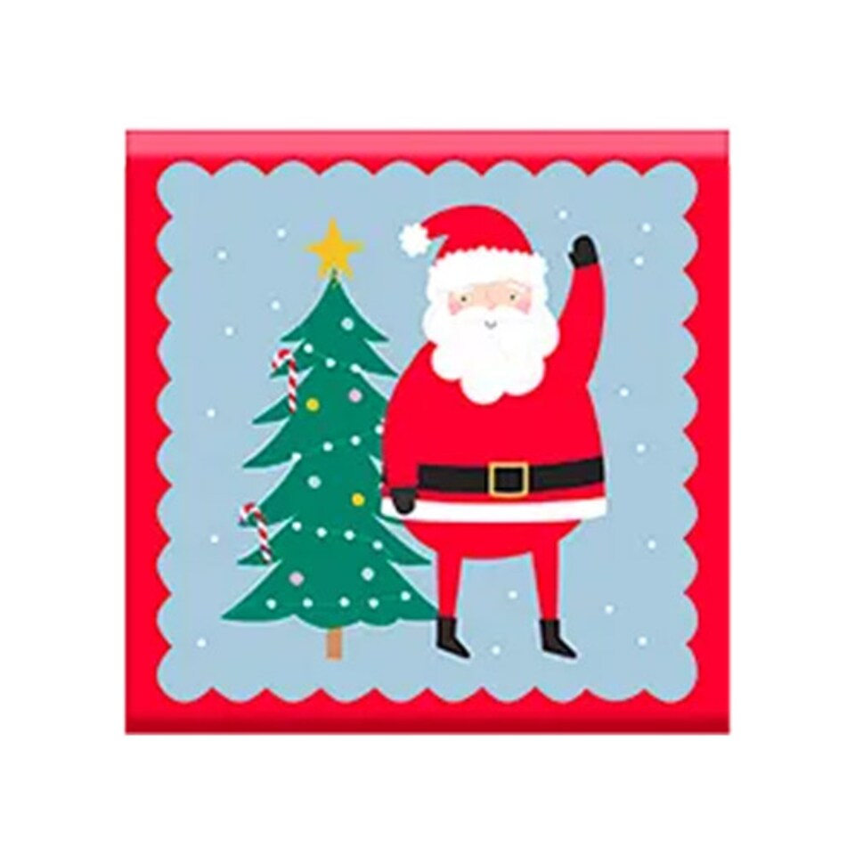 image 1 of Santa Claus Christmas Square Gift Box 16cm