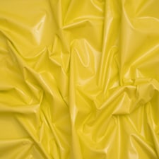 Minerva Core Range Yellow Glossy PVC Vinyl Fabric for Bag Making, Dressmaking, Upholstery, 138cm / 54" Wide - per metre