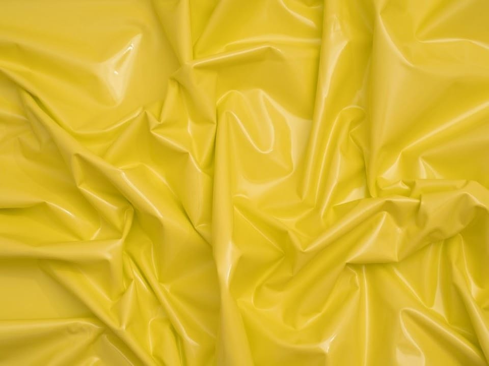Minerva Core Range Yellow Glossy PVC Vinyl Fabric for Bag Making, Dressmaking, Upholstery, 138cm / 54" Wide - per metre