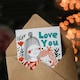 image 3 of Mothers Day Card Red Floral Love You Mum Card
