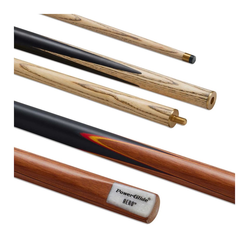 image 1 of PowerGlide Target Leather 2 Piece Snooker Cue Set | Green | Green/Brown/Nature/Black | One Size | 1