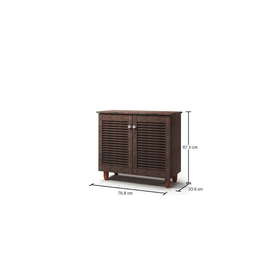 image 1 of 2 Door 3 Tier Shoe Cabinet