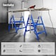 image 2 of Scaffold Trestle Set of 2 - A Frame, foldable, 7-step height adjustable | Blue | blue | 68,50 x 56,50 x 79,50 cm | 2
