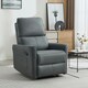 image 5 of Madrid Manual Recliner Air Leather Chair Grey