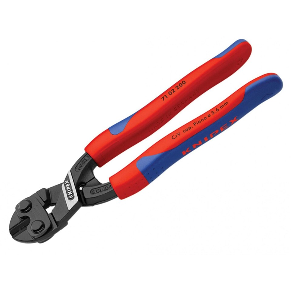 Knipex 71 Series Cobolt Compact Bolt Cutters - Multi Colour - Multi Component Grip, 200mm