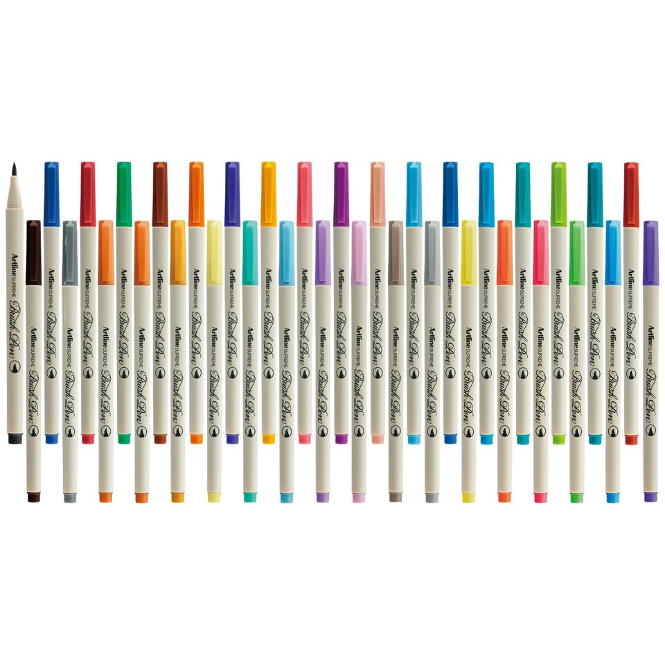 image 1 of Artline Supreme Brush Pens Assorted 36 Pack Multi