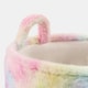 image 5 of OHS Tie Dye Storage Basket Soft Faux Fur Fleece Laundry Clothes Toys Organiser Hamper With Handles | Multi