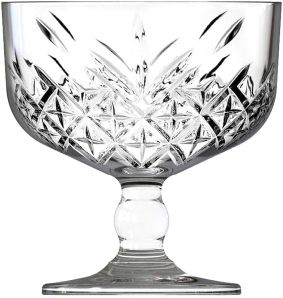 image 1 of Footed Ice Cream Sundae Dessert Glasses Cup Dish Bowl Fruit Cocktail Set | Clear | Set of 4 | Set of 4 | 4