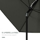 image 5 of Outsunny 2 x 3(m) Garden Parasol Rectangular Market Umbrella w/ Crank Dark Grey