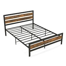 COSTWAY King Size Bed Frame Metal Platform Bed