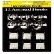 image 1 of 12 Assorted Hooks - 6 Suction Hooks 6 Self Adhesive Plastic Hooks