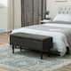 image 2 of HOMCOM 15" Ottoman Storage Box with 57L Storage Capacity, Dark Grey | Grey