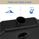 image 7 of Yaheetech 4 Piece Water or Sand Filled Patio Umbrella Base Stand-Black | Black | Black | 1