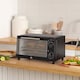 image 8 of HOMCOM Mini Oven, 9L Countertop Electric Grill, Toaster Oven with Adjustable Temperature, Timer, Dishwasher Safe Baking Tray and Wire Rack, 750W, Black
