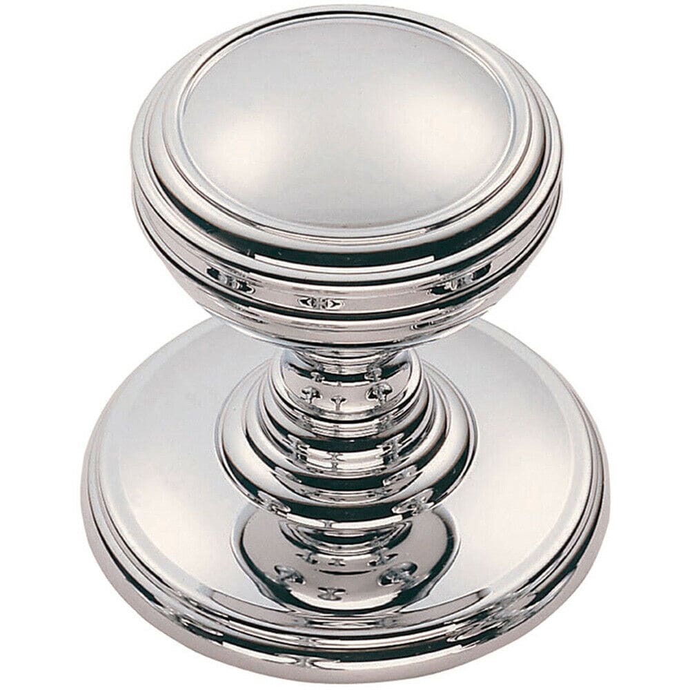 Loops Ringed Tiered Cupboard Door Knob 38mm Diameter Polished Chrome Cabinet Handle