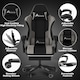 image 7 of Alivio Ergonomic Gaming Chair with Massage Lumbar Cushion & Retractable Footrest, PU Leather Video Game Chair (Grey)