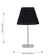 image 5 of Set of 2 Chrome Stick Table Lamps with Black Fabric Shades Chrome | Black