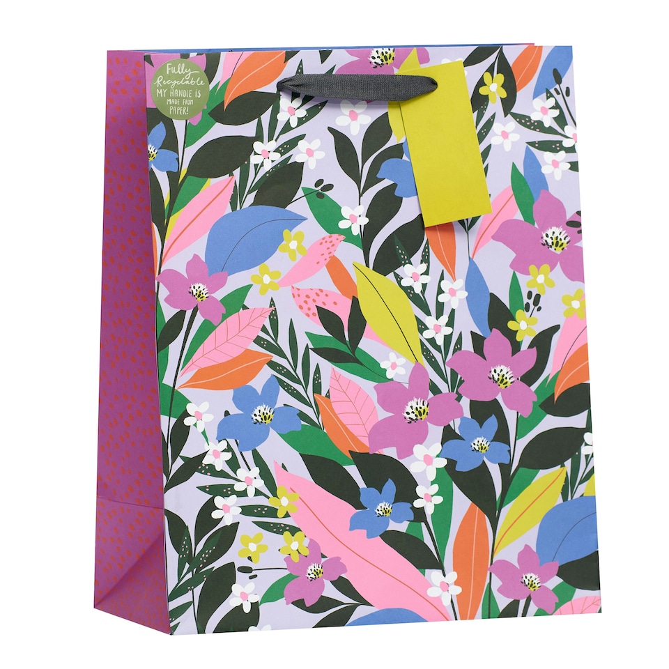 image 1 of Bountiful Floral Large Gift Bag - Pack of 3