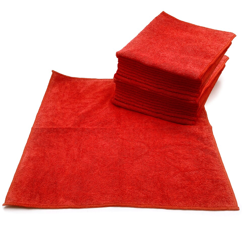image 1 of Microfibre Cleaning Cloth 40x40cm Super Absorbent Lint Free Microfiber Cloths Cleaning for Home, Kitchen, Mirrors, Car - Pack of 20