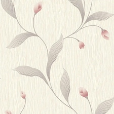Belgravia Tiffany Floral Trial Textured Wallpaper - Pink - 10m x 53cm Pink