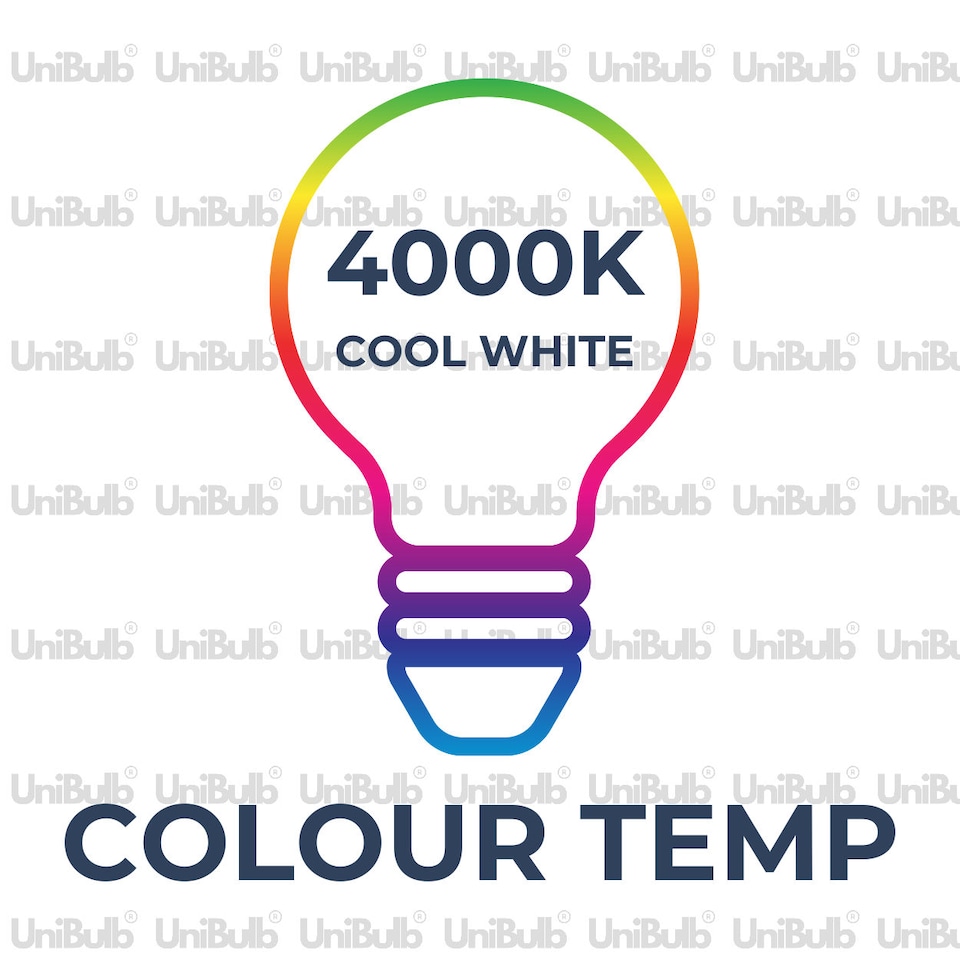 image 1 of UniBulb LED GU10 345lm 3.6W 4000K (Cool White) Spotlight Downlight Light Bulb - Pack of 10 | White | Cool White | 10