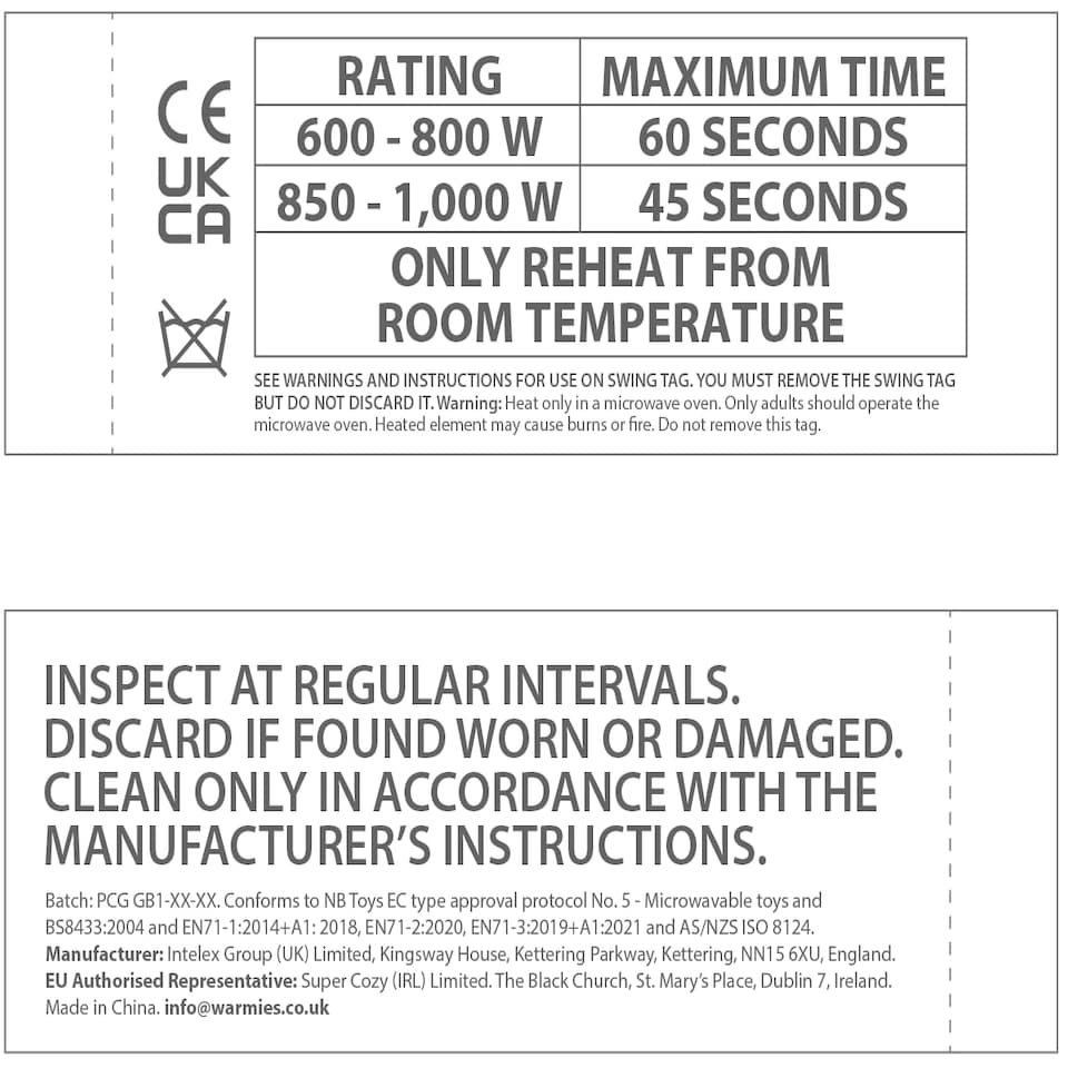 image 1 of Warmies Plush Pink Bunny Microwavable, French Lavender Scent Weighted Teddy, Hot or Cold Toy for Relaxation and Warm Relief