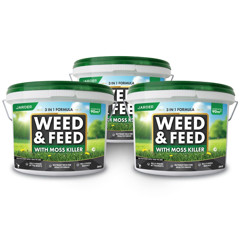 image 1 of Jarder Weed and Feed Lawn Treatment 3kg x 3